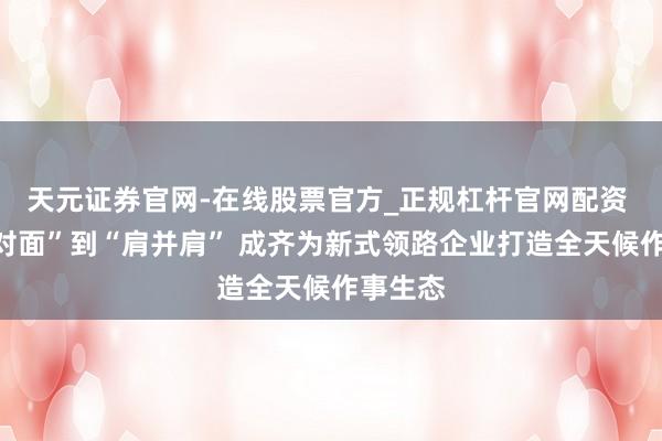 天元证券官网-在线股票官方_正规杠杆官网配资 从“面对面”到“肩并肩” 成齐为新式领路企业打造全天候作事生态