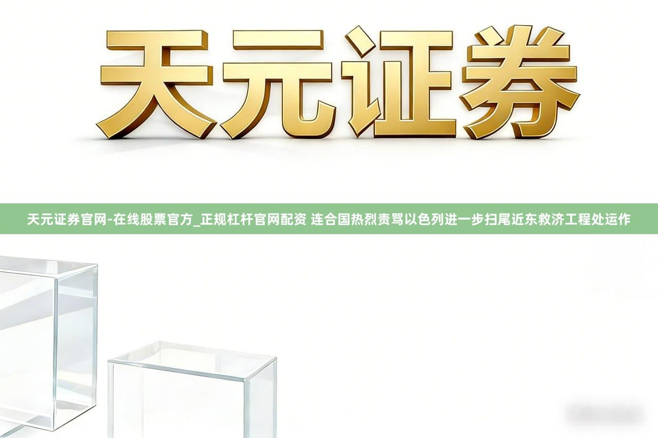 天元证券官网-在线股票官方_正规杠杆官网配资 连合国热烈责骂以色列进一步扫尾近东救济工程处运作