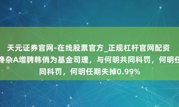 天元证券官网-在线股票官方_正规杠杆官网配资 明亚远臻智选搀杂A增聘韩俏为基金司理，与何明共同科罚，何明任期失掉0.99%
