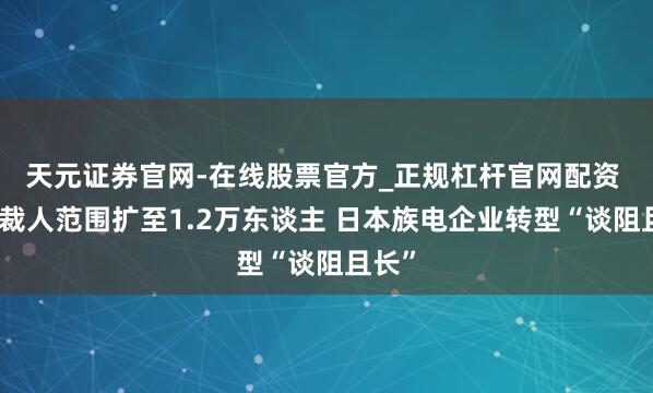 天元证券官网-在线股票官方_正规杠杆官网配资 松下裁人范围扩至1.2万东谈主 日本族电企业转型“谈阻且长”